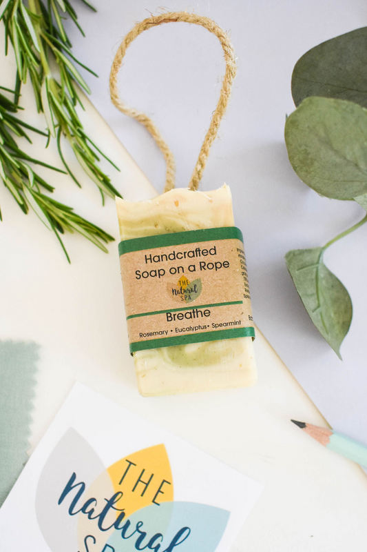 Breathe Cold Process Soap on a rope