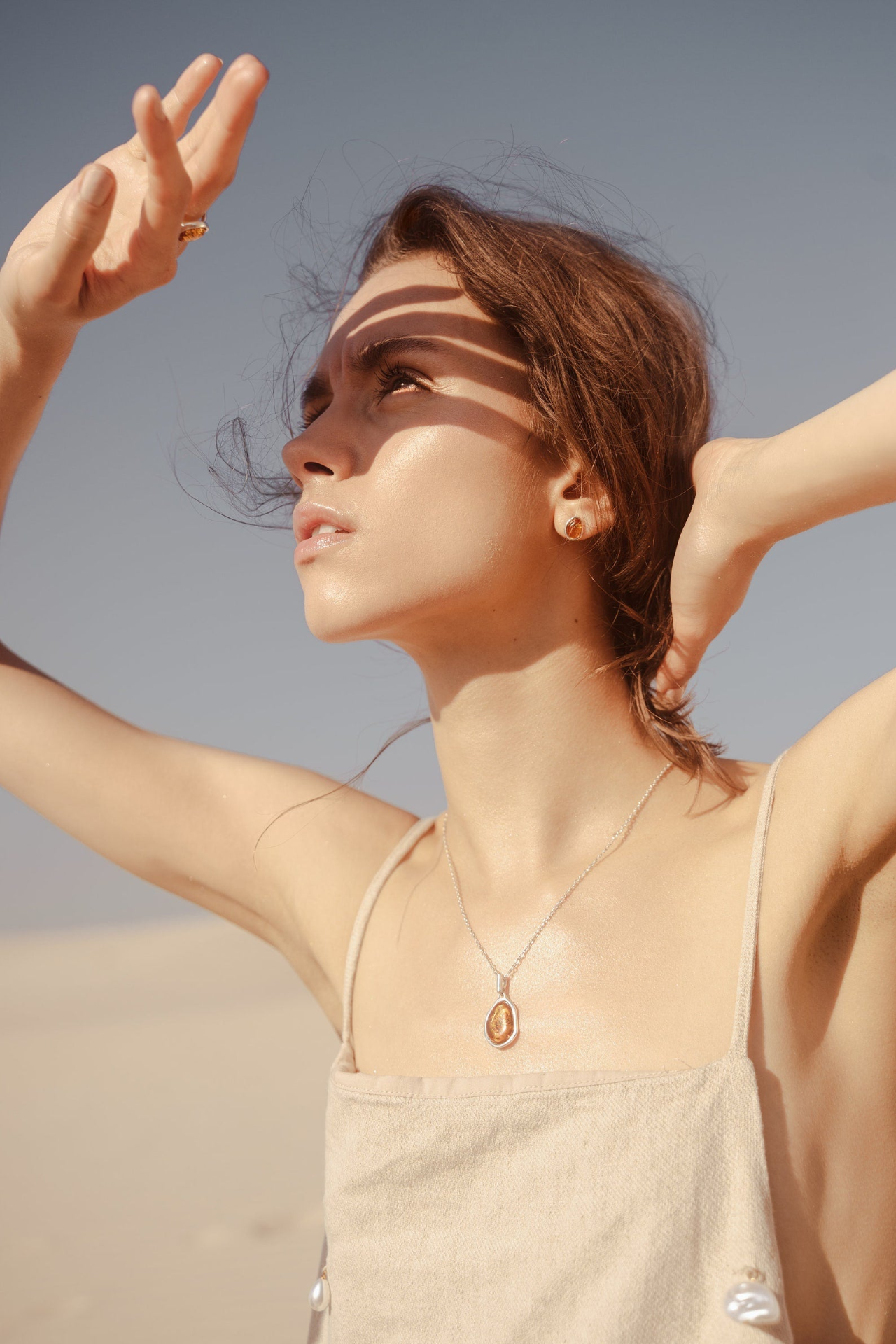 Amber ELEMENT Pendant Necklace