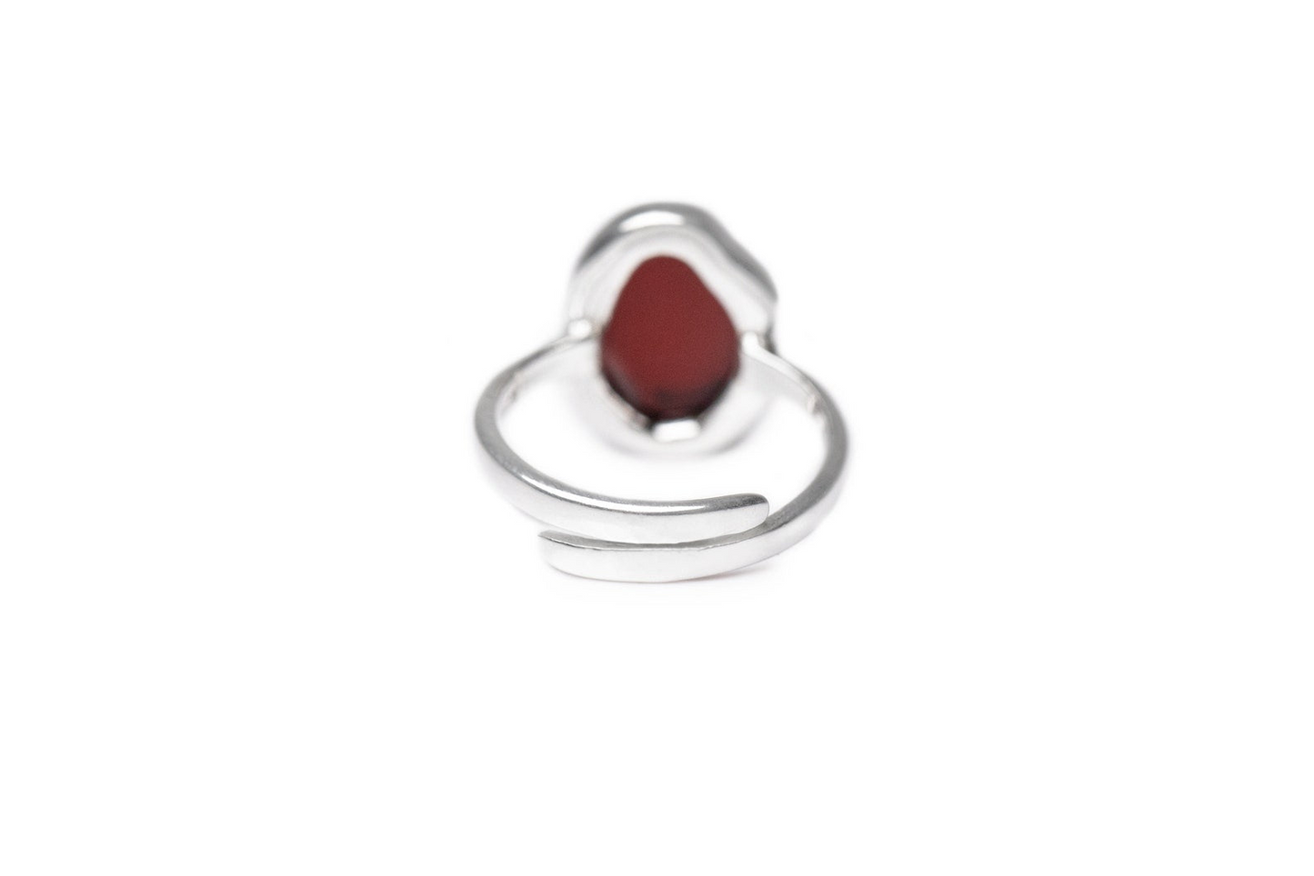 Cherry Amber ELEMENT Solitaire Adjustable Ring