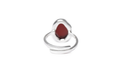 Cherry Amber ELEMENT Solitaire Adjustable Ring