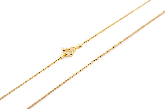 17.5" (45cm) Gold Plated Diamond Ball Chain