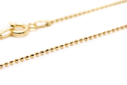 21.6" (55cm) Gold Plated Diamond Ball Chain