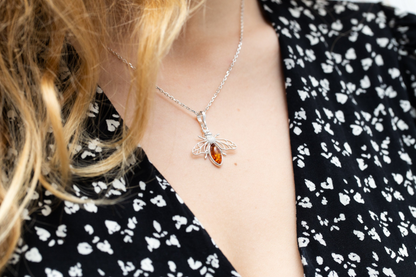 Amber Bee Necklace