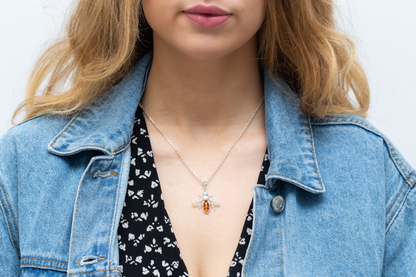 Amber Bee Necklace