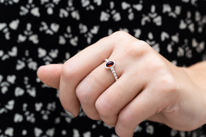 Cherry Amber Bubble Stacking Ring