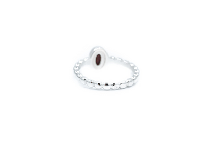 Cherry Amber Bubble Stacking Ring