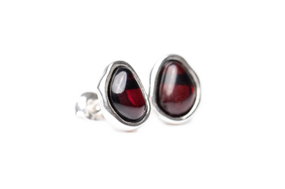 Cherry Amber ELEMENTS Stud Earrings