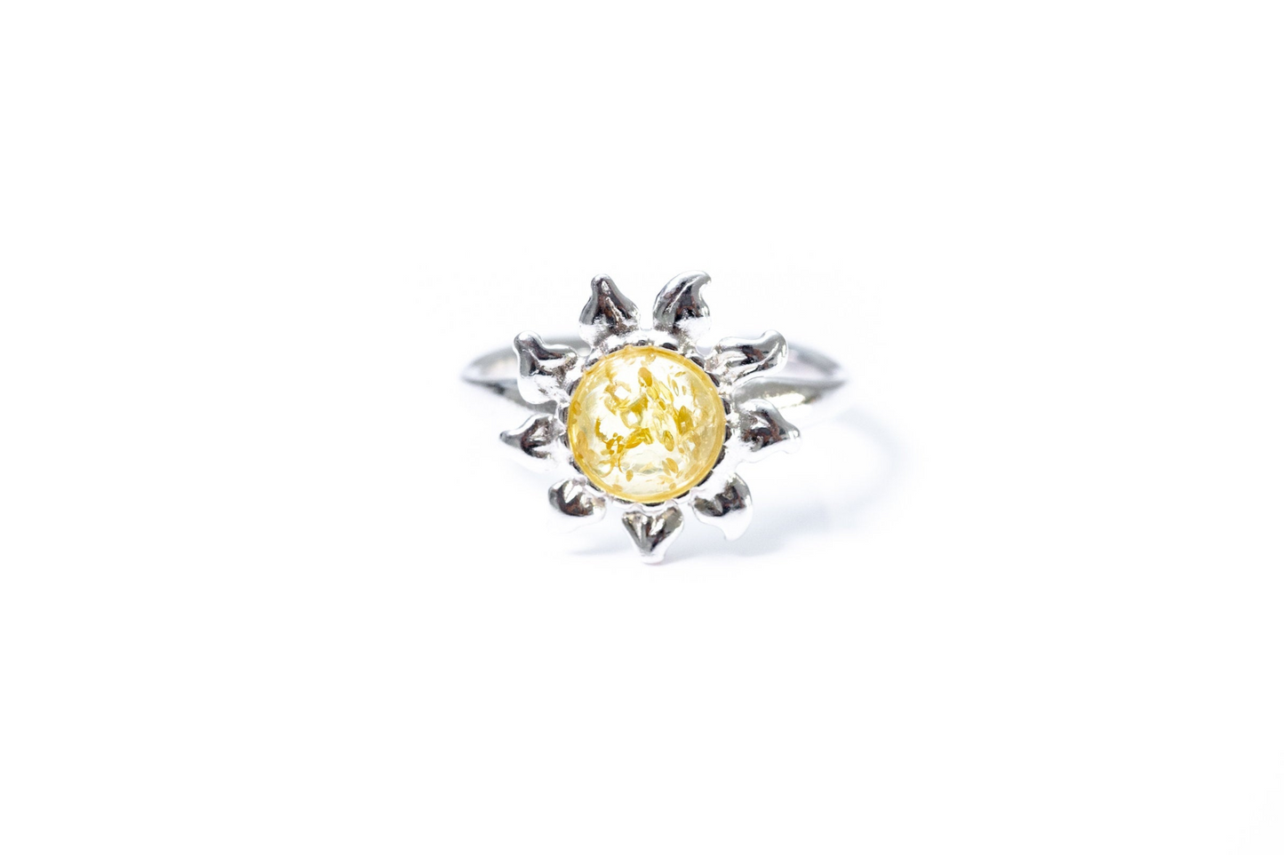 Citrus Yellow Amber Sun Ring