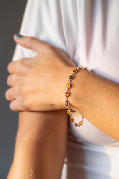 Dainty Multicolour Amber Bracelet