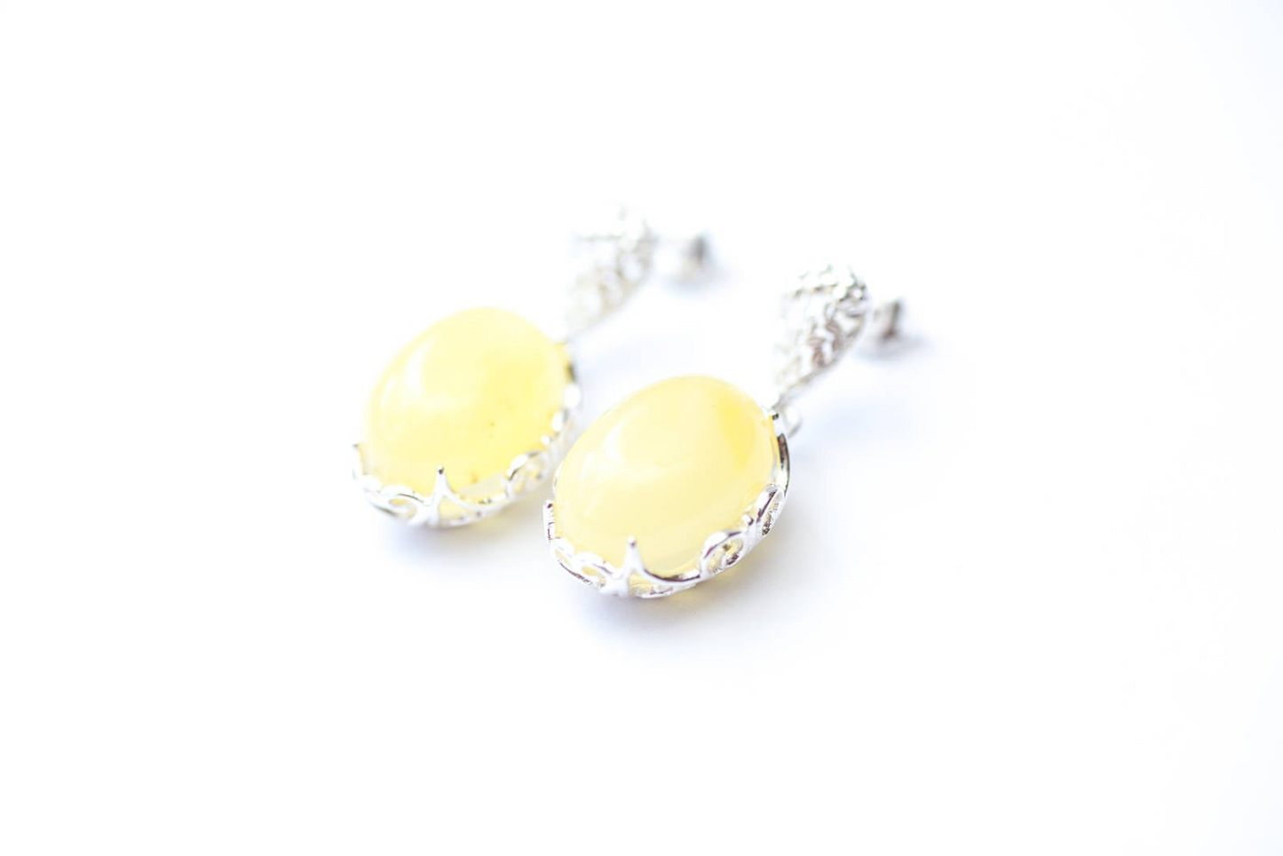 Demi Butterscotch Yellow Amber Drop Earrings