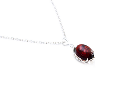 Demi Cherry Amber Drop Pendant