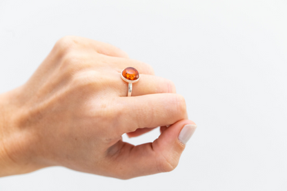 ESSENTIALS Amber Solitaire Ring