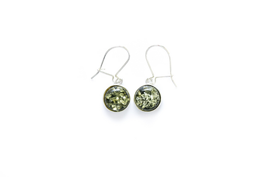 ESSENTIALS Green Amber Drop Earrings