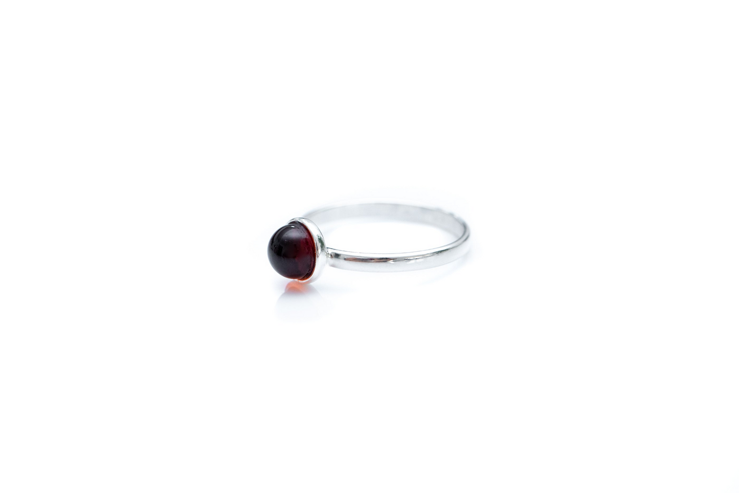 ESSENTIALS Mini Cherry Red Amber Stacking Ring