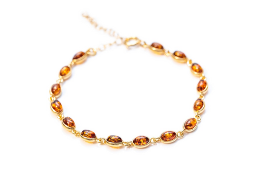 Gold Plated Dainty Oval Bracelet