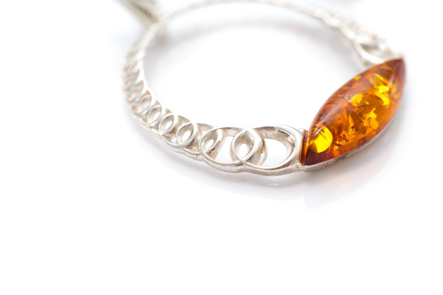 Large Cognac Hoop Earrings