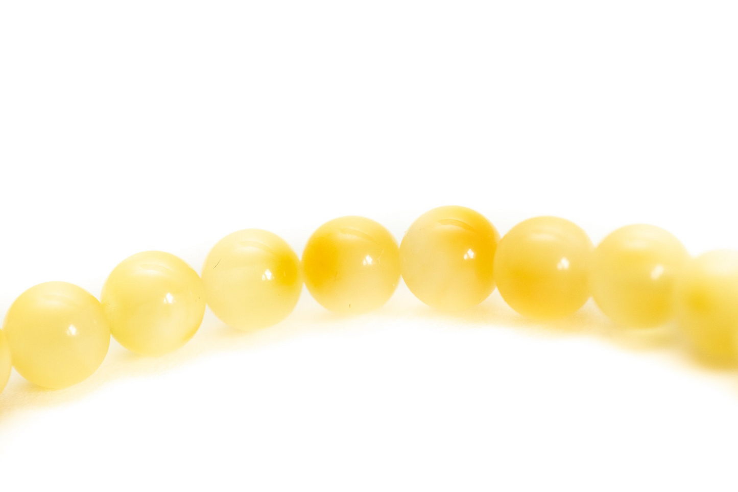 Mini Butterscotch Yellow Amber Sphere Bracelet