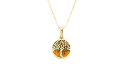 Mini Gold Plated Tree of Life Pendant