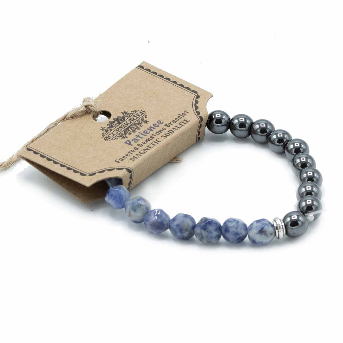 Faceted Gemstone Bracelet - Magnetic Sodalite