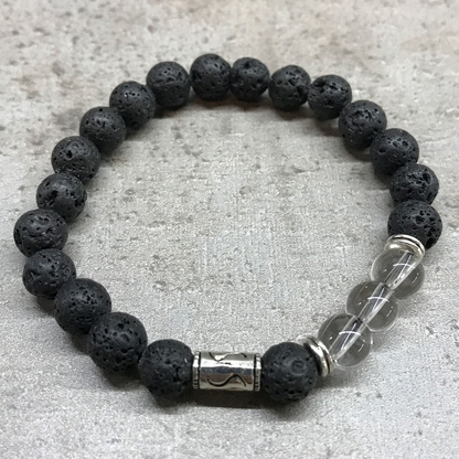 Lava Stone Bracelet - Tribal Rock Quartz