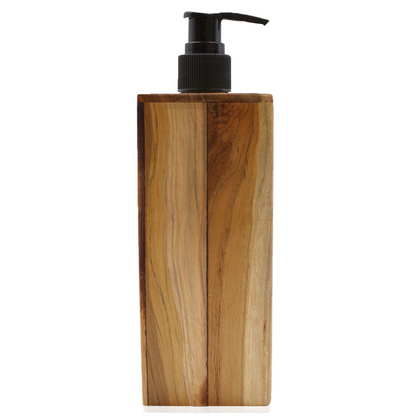 Natural Teakwood Soap Dispenser - Square