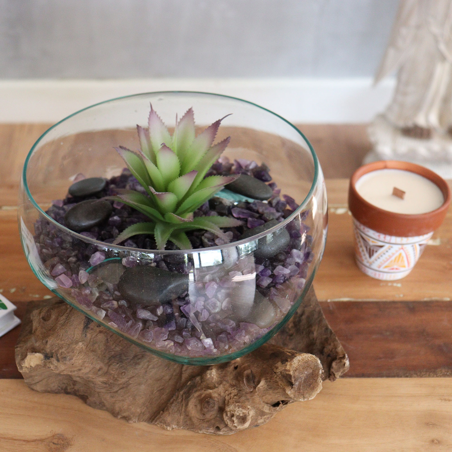 Molten Glass on Wood - Open Lrg Bowl