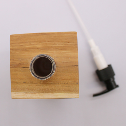 Natural Teakwood Soap Dispenser - Square