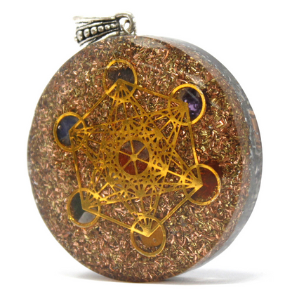 Orgonite Power Pendant - Multi Power Chakra - Lrg