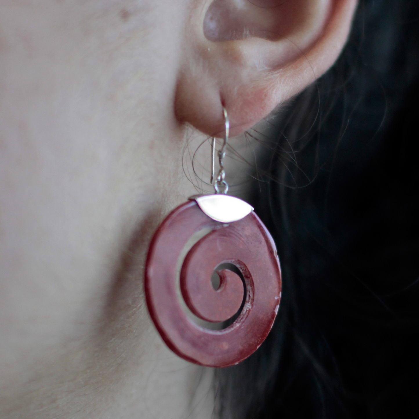 925 Silver Earrings - Scroll Design