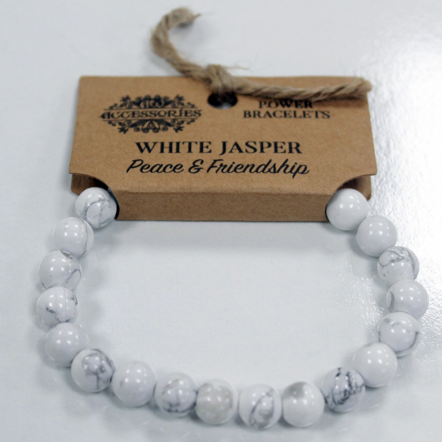 Power Bracelet - White Jasper