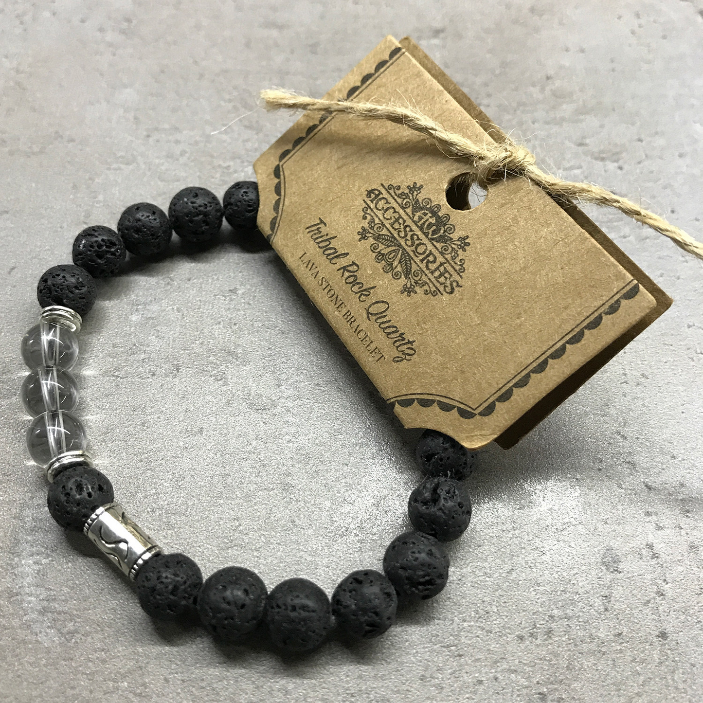 Lava Stone Bracelet - Gold Solar System