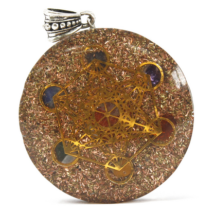 Orgonite Power Pendant - Multi Power Chakra - Lrg