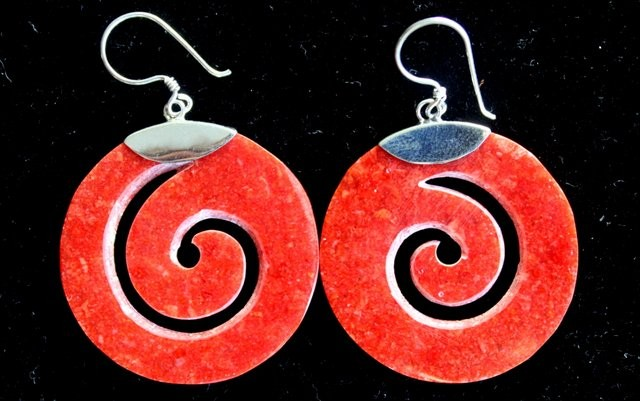 925 Silver Earrings - Scroll Design