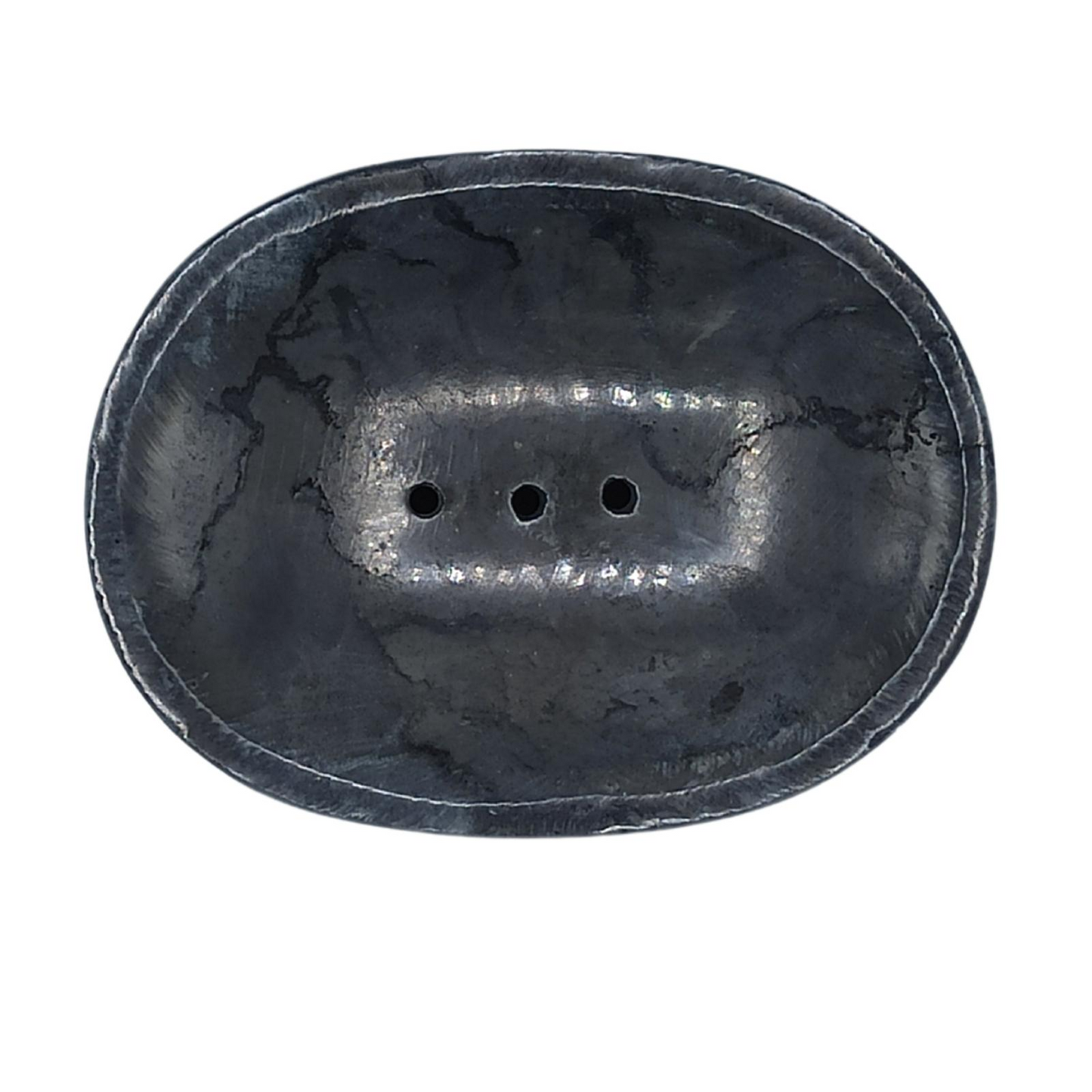 Classic Oval Black Marble Soap Dish