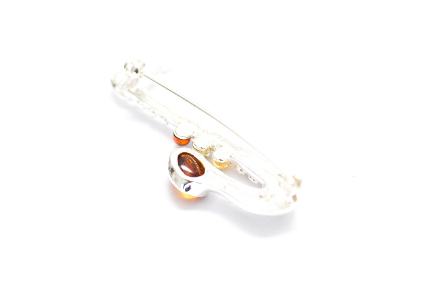 Multi Amber Saxophone Brooch