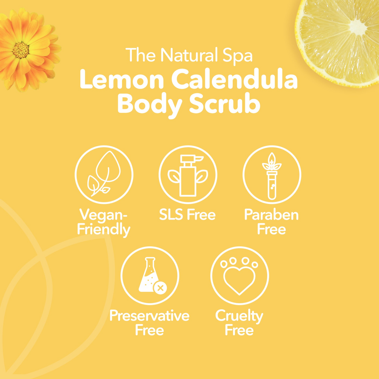 Lemon Calendula, Body Scrub - 3 different size option