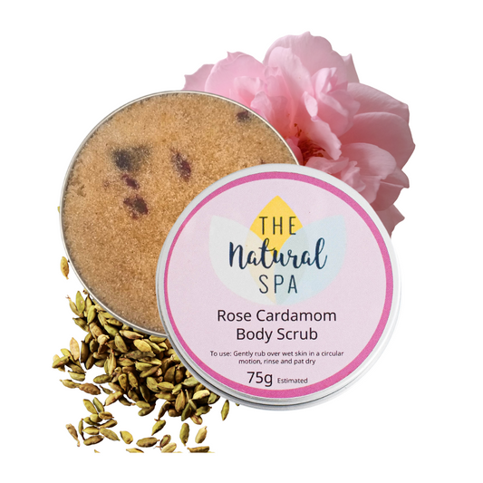 Rose and Cardamom Body Scrub - 3 different size option