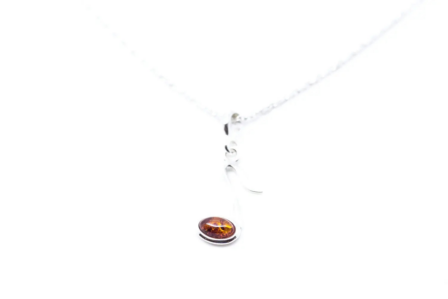 Mini Amber Music Note Pendant