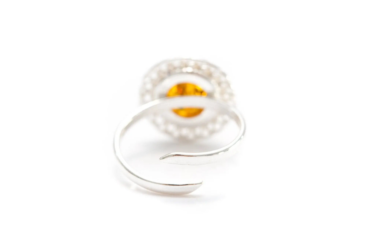 Amber Spiral Ring