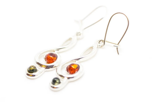 Treble Clef Gemstone Earrings