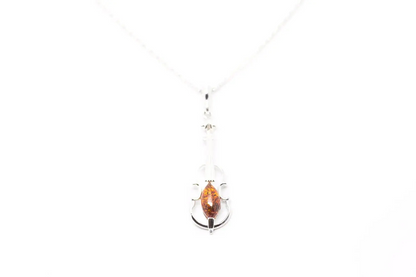 Amber Violin Pendant