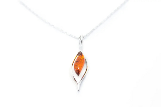 Small Droplet Amber Pendant