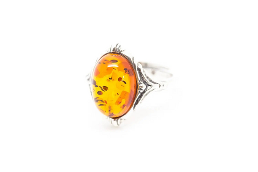 Boho Amber Ring