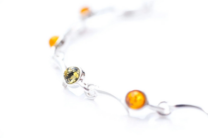 Minimal Multicolour Amber Bracelet