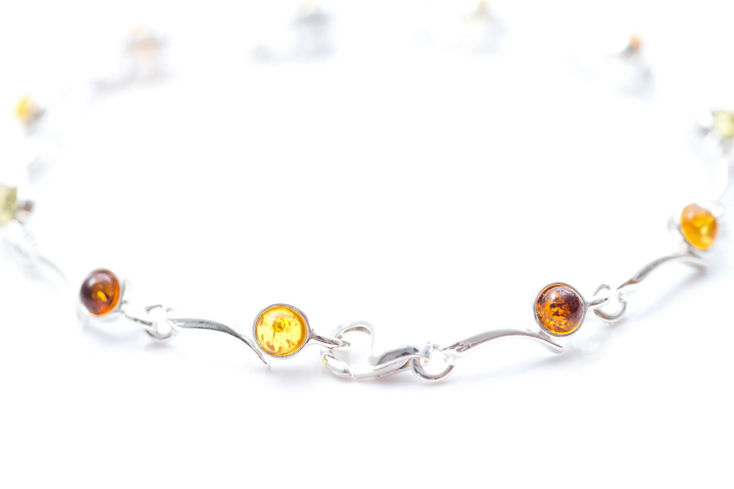 Minimal Multicolour Amber Bracelet