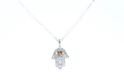 Ajoure Hamsa Pendant