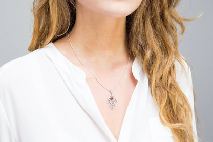 Ajoure Hamsa Pendant