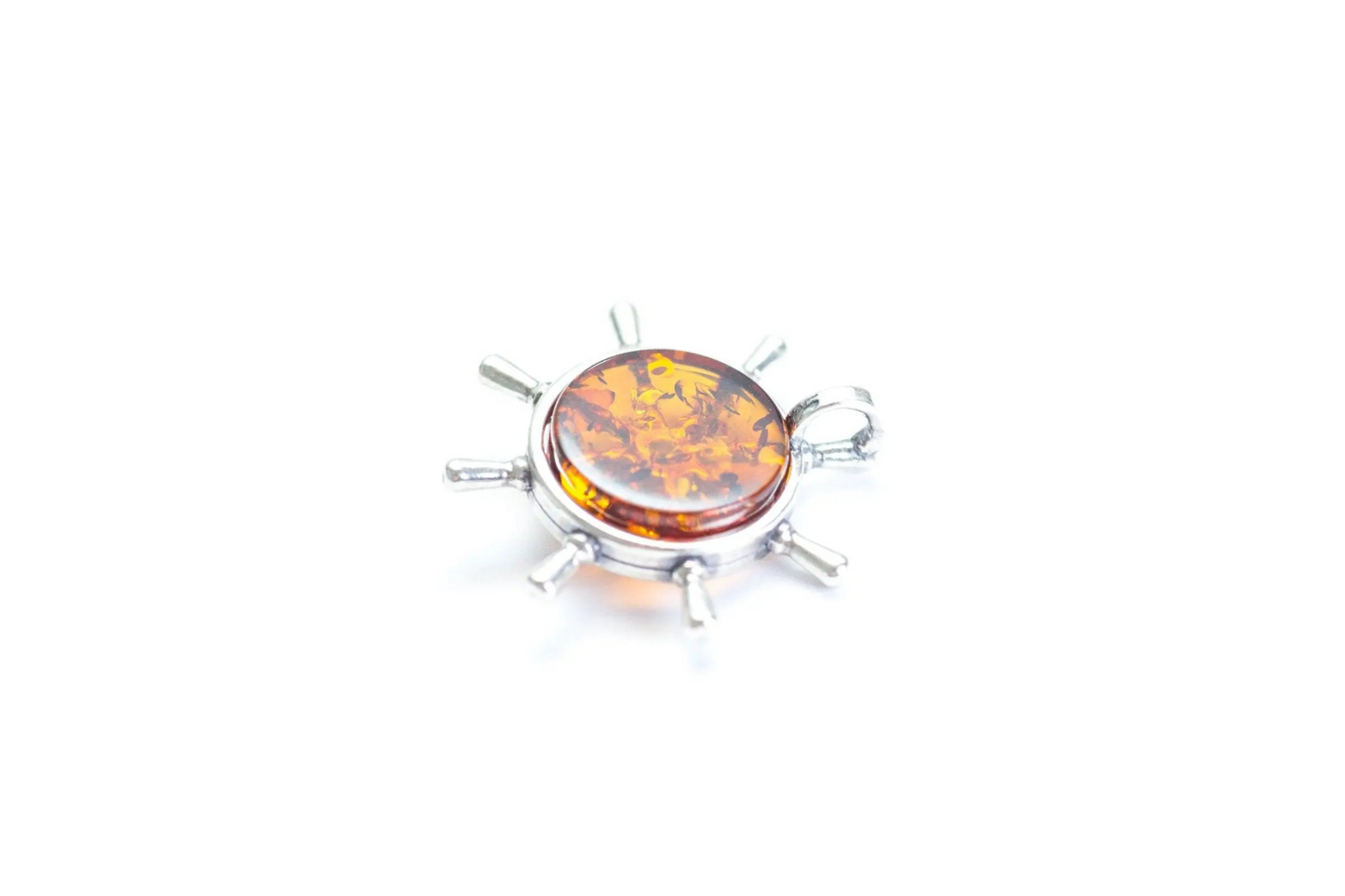 Amber Helm Charm Pendant