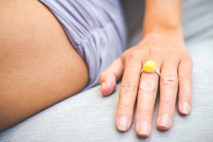 Princess Crown Butterscotch Amber Ring