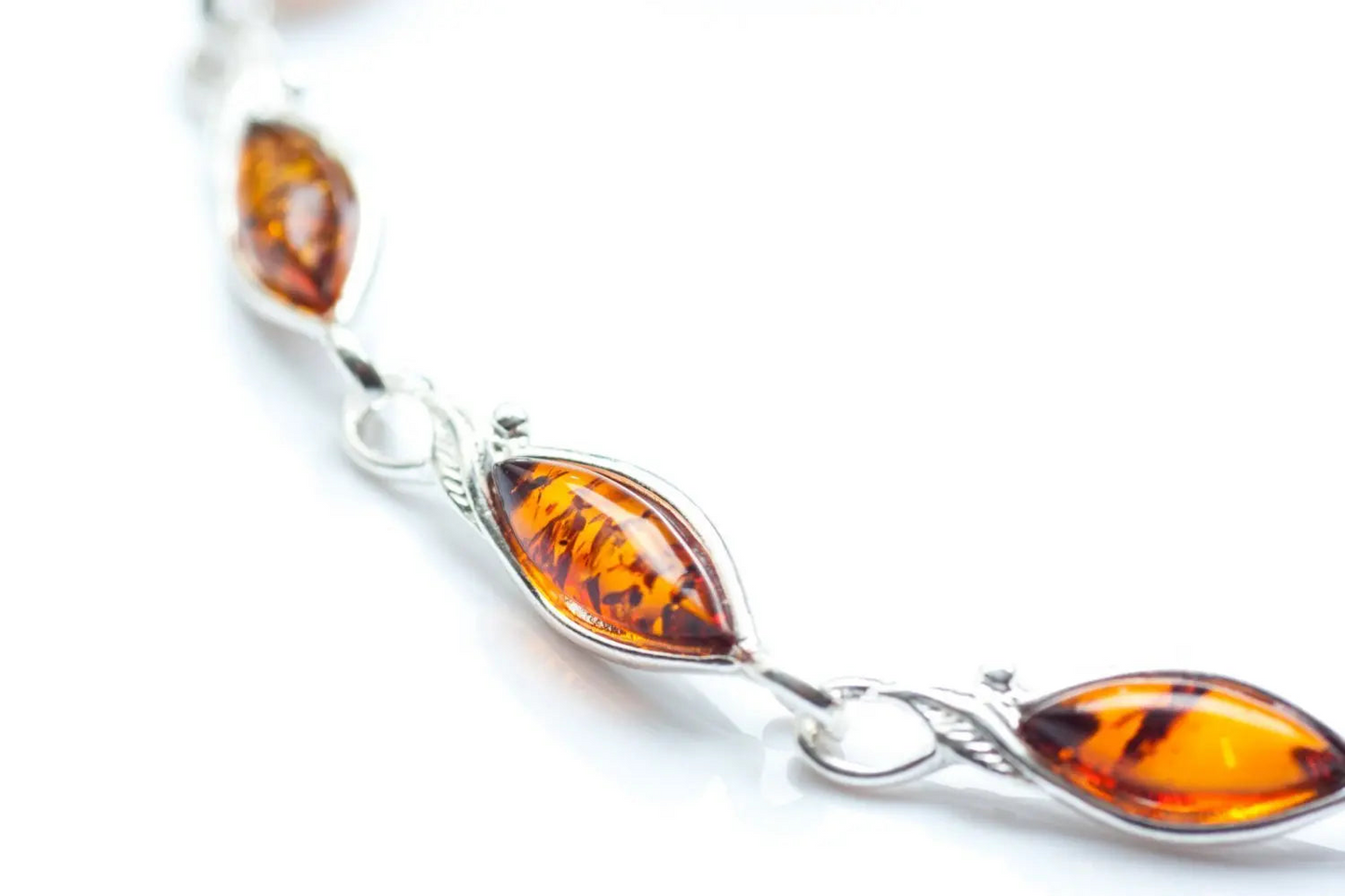 Classic Amber Leaf Bracelet